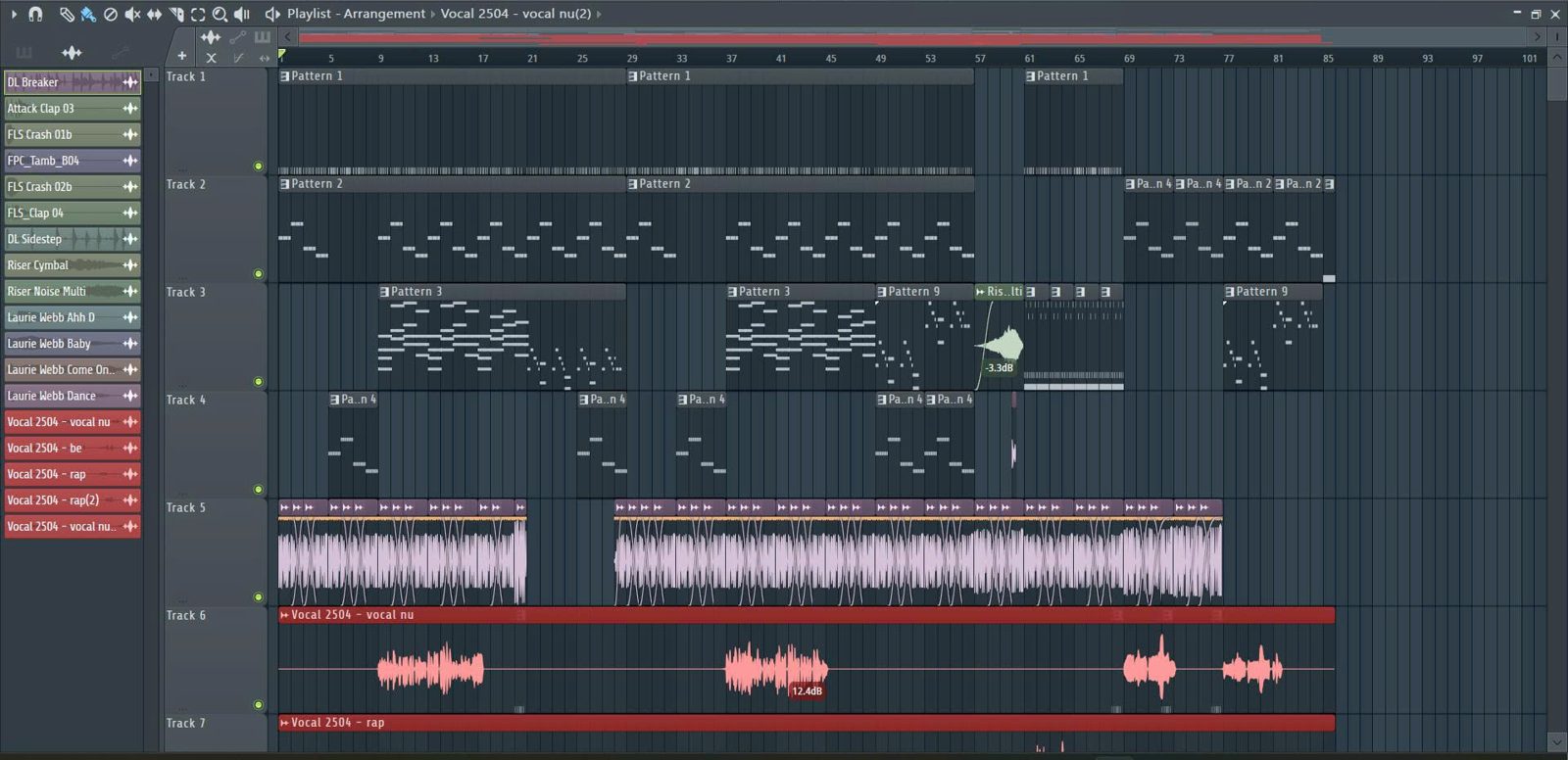 My FL Studio session for Campfire Confetti