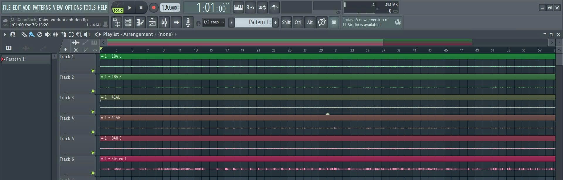 Where the Lights Found Us in FL Studio. Each track is a different microphone on the same piano performance, ready to blend.